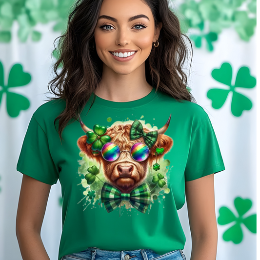 Cute St Patricks Day Hyland Cow