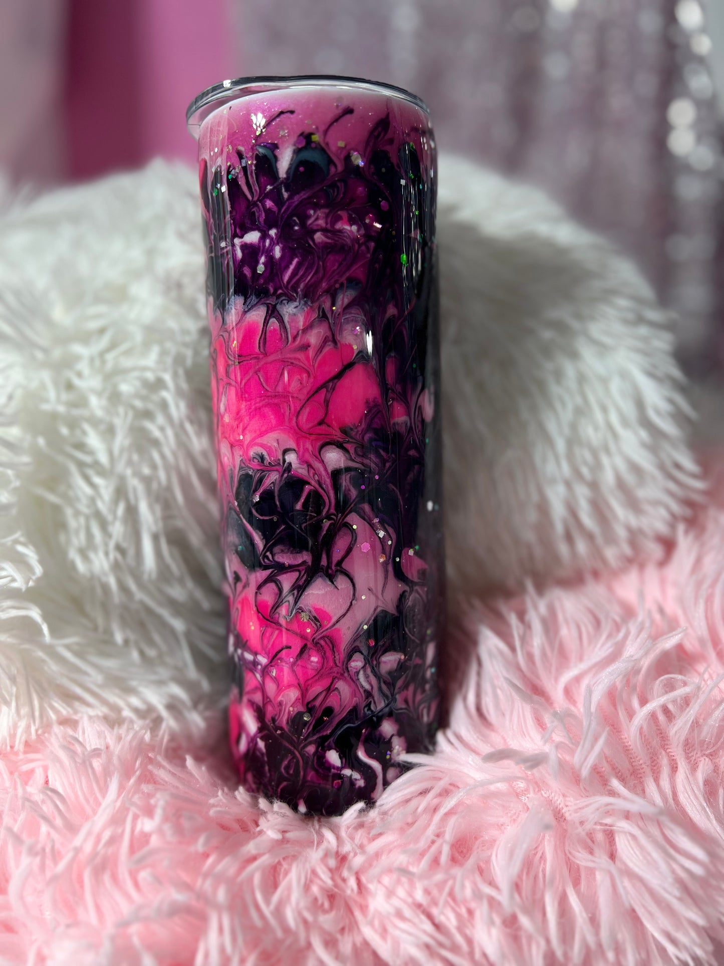 Hot pink boujee Epoxy 20oz Tumbler