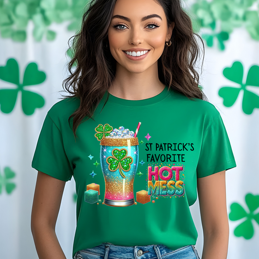 St Patrick's Favorite Hot Mess Holiday T shirt